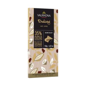 Inclusion chocolate bar - Dulcey 35%​ coffee bean pieces