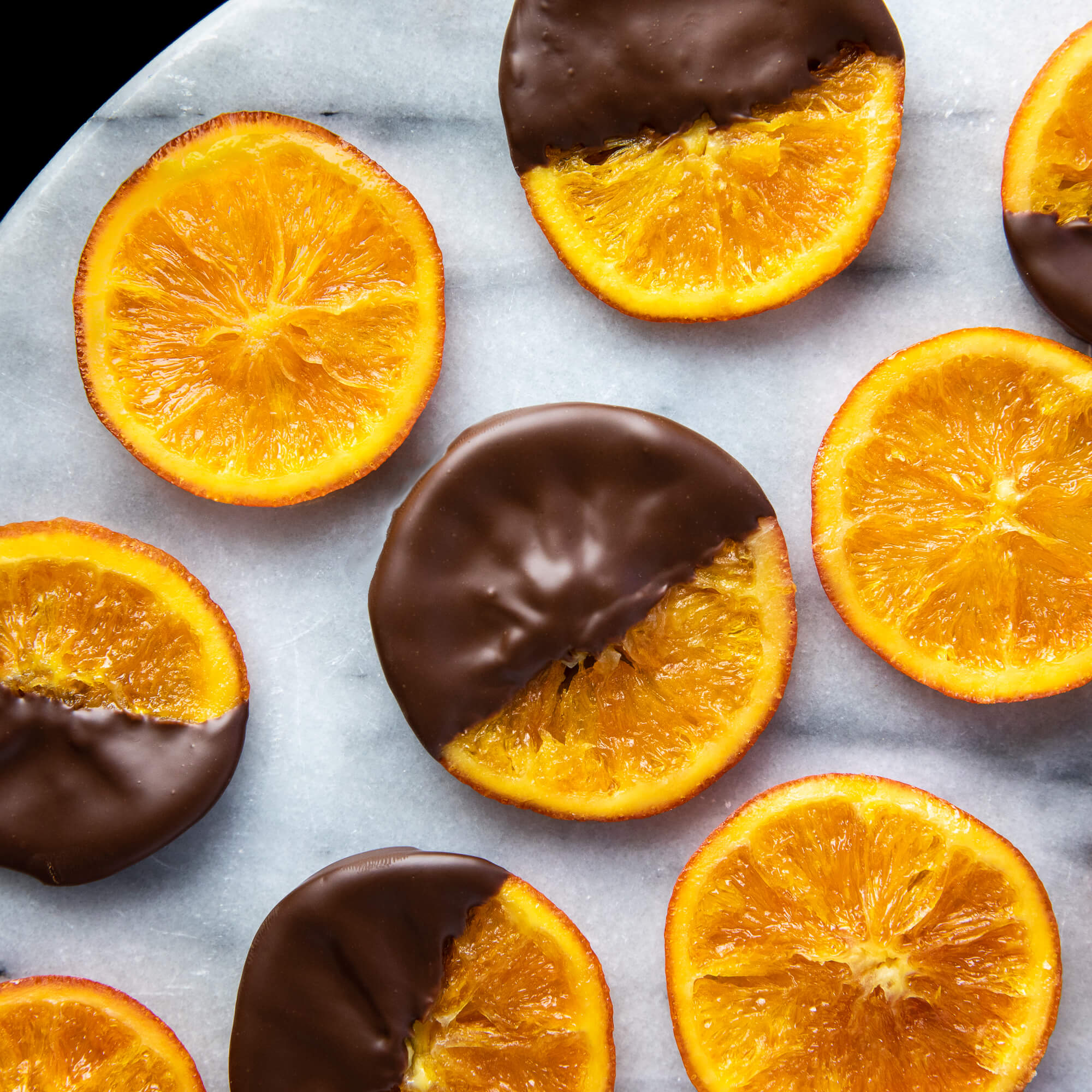 CHOCOLATE DIPPED CANDIED ORANGES
