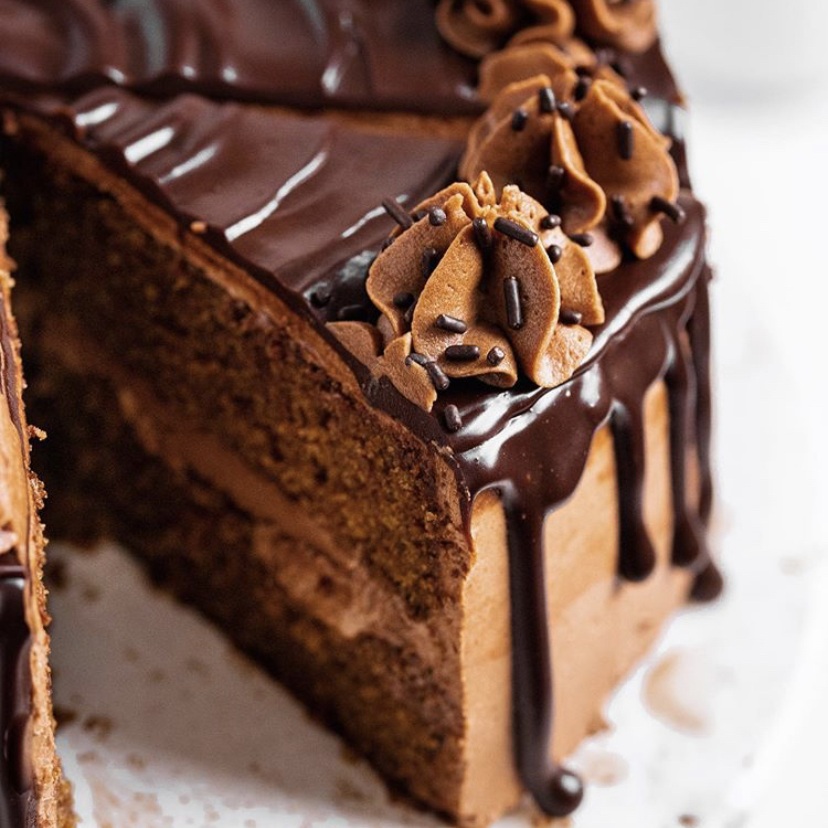 @mikebakesnyc Chocolate Peanut Butter Brown Sugar Cake